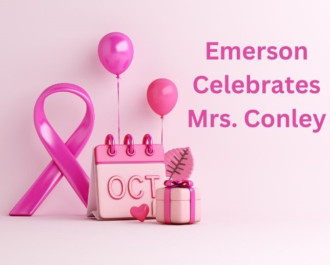  Picture in pink celebrating cancer survivor Mrs. Conley